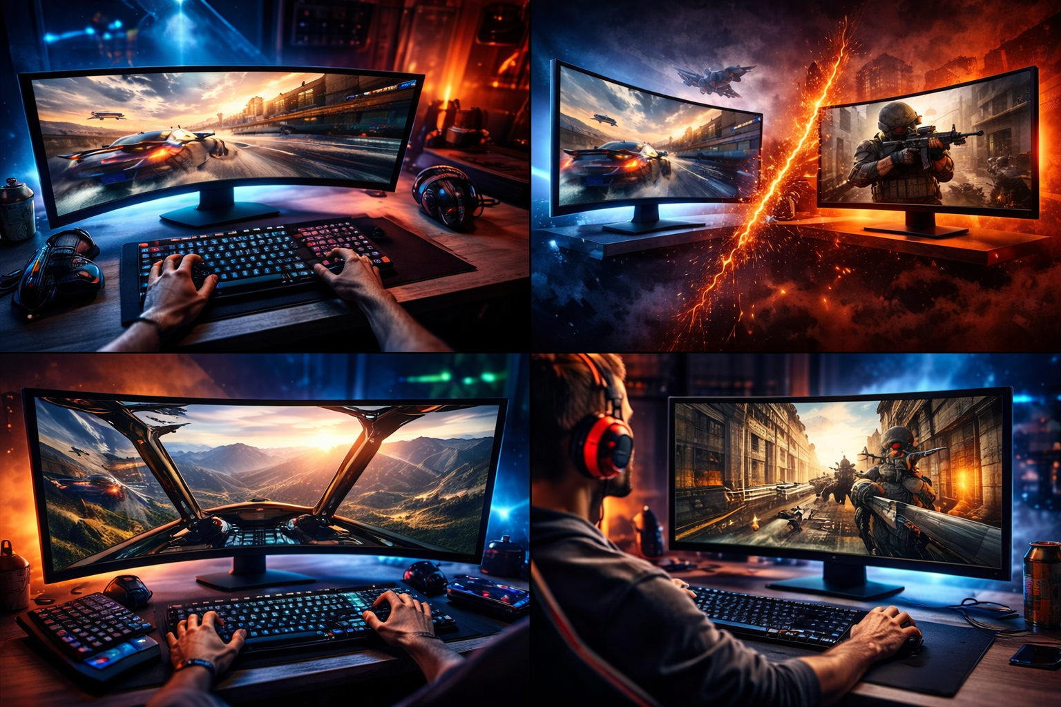 بررسی تفاوت بین مانیتورهای خمیده و صاف (Flat) برای بازی&zwnj;